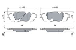 Set placute frana BOSCH 0 986 424 912