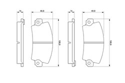 Set placute frana BOSCH 0 986 461 396