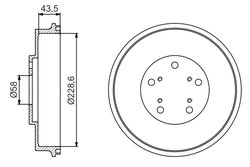 TAMBUR FRANA BOSCH 0 986 477 231 - Compatibil cu SUBARU