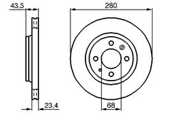 DISC FRANA BOSCH 0 986 478 375 - Compatibil cu SAAB