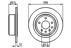 DISC FRANA BOSCH 0 986 478 609 - Compatibil cu OPEL, VAUXHALL