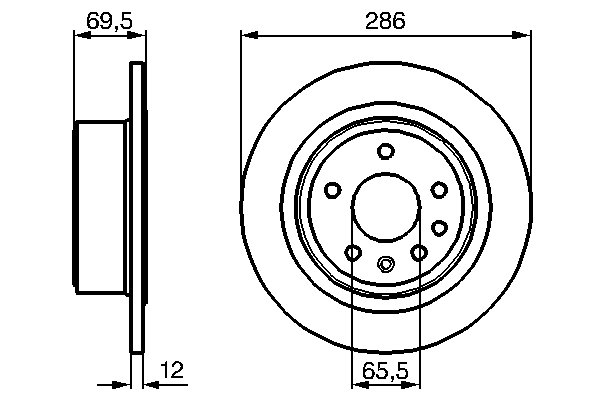 DISC FRANA BOSCH 0 986 478 609 - Compatibil cu OPEL, VAUXHALL