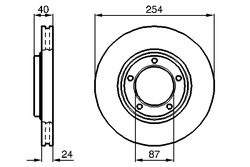DISC FRANA BOSCH 0 986 478 663 - Compatibil cu HYUNDAI