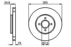 DISC FRANA BOSCH 0 986 479 048 - Compatibil cu FORD, FORD AUSTRALIA