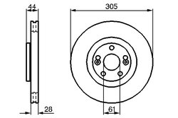 DISC FRANA BOSCH 0 986 479 109 - Compatibil cu RENAULT
