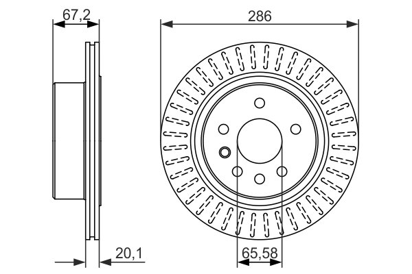 DISC FRANA BOSCH 0 986 479 394 - Compatibil cu OPEL, VAUXHALL