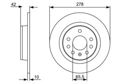 DISC FRANA BOSCH 0 986 479 C80 - Compatibil cu OPEL