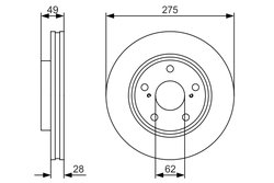 DISC FRANA BOSCH 0 986 479 R58 - Compatibil cu LEXUS, TOYOTA