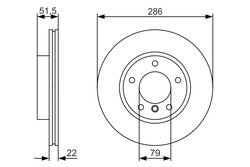 DISC FRANA BOSCH 0 986 479 S10 - Compatibil cu BMW