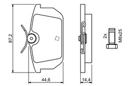 Set placute frana BOSCH 0 986 491 030