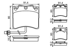 Set placute frana BOSCH 0 986 494 041