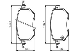 Set placute frana BOSCH 0 986 494 366
