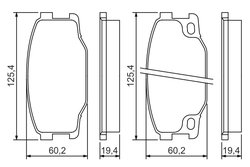 Set placute frana BOSCH 0 986 494 442