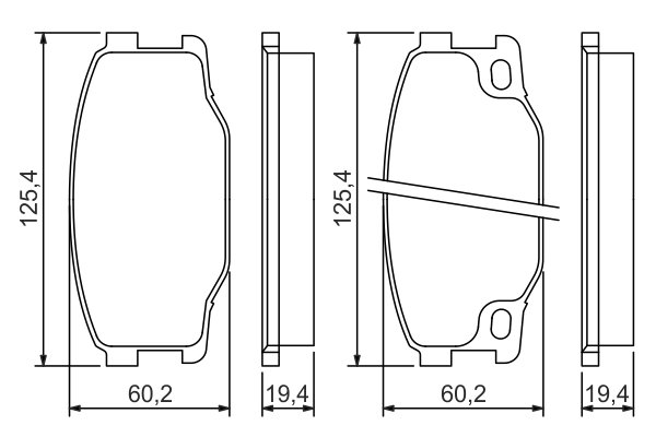 Set placute frana BOSCH 0 986 494 442