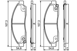 SET PLACUTE FRANA BOSCH 0 986 495 159 - Compatibil cu CHEVROLET, ISUZU