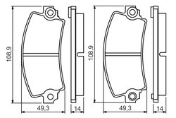 Set placute frana BOSCH 0 986 495 270