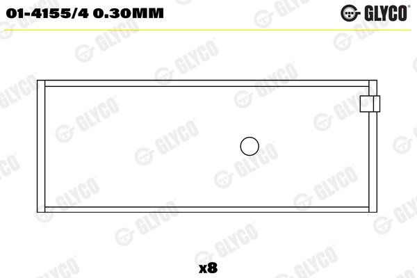 CUZINETI BIELA GLYCO 01-4155/4 0.30MM - Compatibil cu CITROEN, FIAT, LANCIA, PEUGEOT, PEUGEOT (DF-PSA)