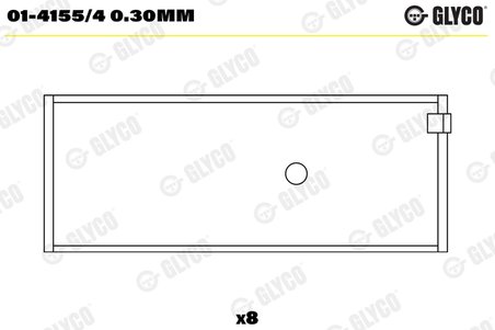 CUZINETI BIELA GLYCO 01-4155/4 0.30MM - Compatibil cu CITROEN, FIAT, LANCIA, PEUGEOT, PEUGEOT (DF-PSA)