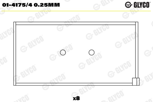 CUZINETI BIELA GLYCO 01-4175/4 0.25MM - Compatibil cu ABARTH, ALFA ROMEO, FIAT, FSO, INNOCENTI, LANCIA, MORGAN, PININFARINA, SEA