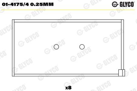 CUZINETI BIELA GLYCO 01-4175/4 0.25MM - Compatibil cu ABARTH, ALFA ROMEO, FIAT, FSO, INNOCENTI, LANCIA, MORGAN, PININFARINA, SEA