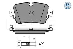 Set placute frana Meyle 025 223 0717/PD