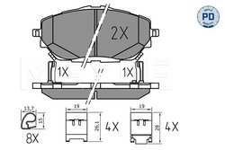Set placute frana Meyle 025 227 8218/PD