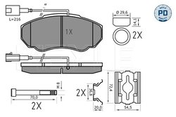 Set placute frana Meyle 025 239 1719/PD