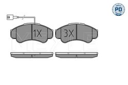 SET PLACUTE FRANA MEYLE 025 239 1919/PD - Compatibil cu CITROEN, FIAT, PEUGEOT