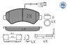 SET PLACUTE FRANA MEYLE 025 244 6619-2/PD - Compatibil cu CITROEN, FIAT, OPEL, PEUGEOT, VAUXHALL