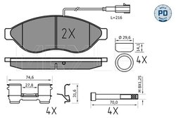 Set placute frana Meyle 025 244 6819-1/PD