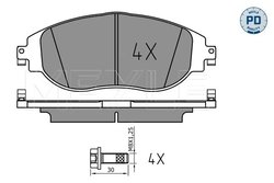 Set placute frana Meyle 025 247 3821/PD