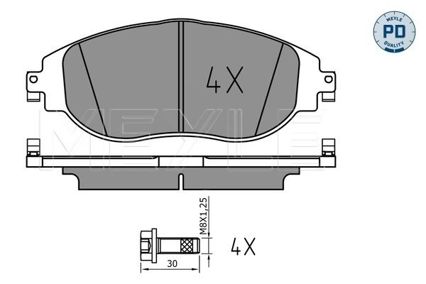 Set placute frana Meyle 025 247 3821/PD