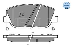 SET PLACUTE FRANA MEYLE 025 249 1517 - Compatibil cu HYUNDAI, KIA