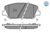 SET PLACUTE FRANA MEYLE 025 249 1517 - Compatibil cu HYUNDAI, KIA