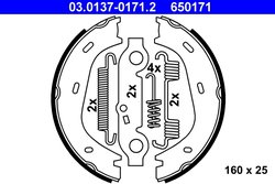 SET SABOTI FRANA ATE 03.0137-0171.2 - Compatibil cu MERCEDES-BENZ
