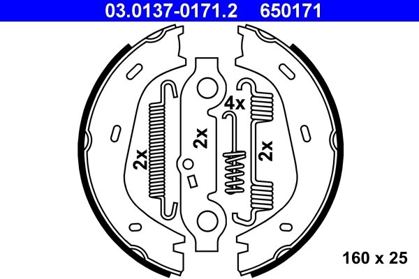 Set saboti frana ATE 03.0137-0171.2