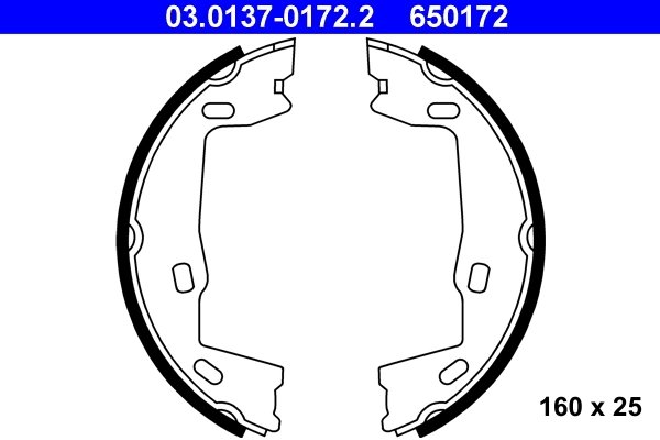 SET SABOTI FRANA ATE 03.0137-0172.2 - Compatibil cu CHEVROLET, OPEL, SAAB, VAUXHALL