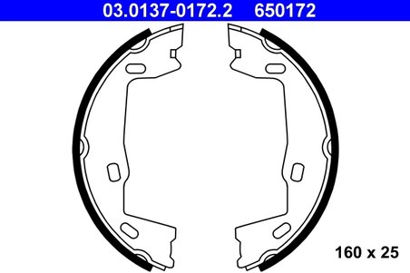 SET SABOTI FRANA ATE 03.0137-0172.2 - Compatibil cu CHEVROLET, OPEL, SAAB, VAUXHALL