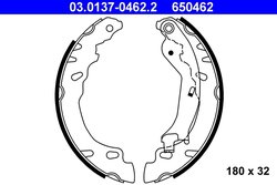 Set saboti frana ATE 03.0137-0462.2