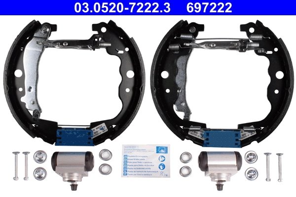 SET SABOTI FRANA ATE 03.0520-7222.3 - Compatibil cu DACIA, MERCEDES-BENZ, RENAULT
