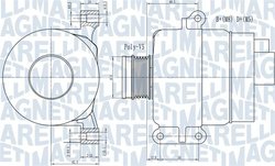 ALTERNATOR MAGNETI MARELLI 063731969010 - Compatibil cu ABARTH, ALFA ROMEO, FIAT, LANCIA