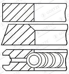Set segmenti piston Goetze Engine 08-183300-00
