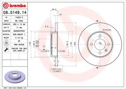 DISC FRANA BREMBO 08.5149.14 - Piesa auto compatibila cu mai multe marci