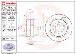 DISC FRANA BREMBO 08.7768.10 - Compatibil cu VOLVO