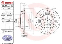 DISC FRANA BREMBO 08.A540.1X - Compatibil cu FORD, FORD (CHANGAN), LAND ROVER, LAND ROVER (CHERY)