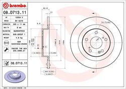 DISC FRANA BREMBO 08.D713.11 - Compatibil cu HONDA