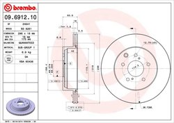 DISC FRANA BREMBO 09.6912.10 - Compatibil cu NISSAN