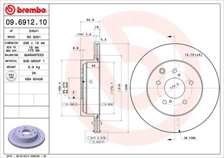 Disc frana Brembo 09.6912.10