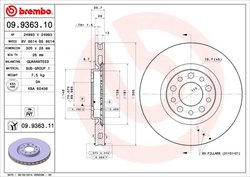 Disc frana Brembo 09.9363.11