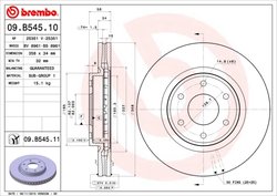 DISC FRANA BREMBO 09.B545.11 - Compatibil cu NISSAN